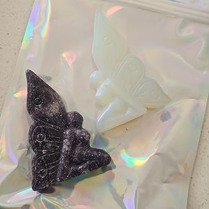 Fairy office Decor mystic crystals amethys and opalite combo 3.1in tall